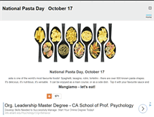 Tablet Screenshot of nationalpastaday.com